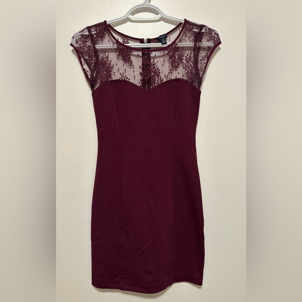 American Eagle Outfitters Burgundy Dress